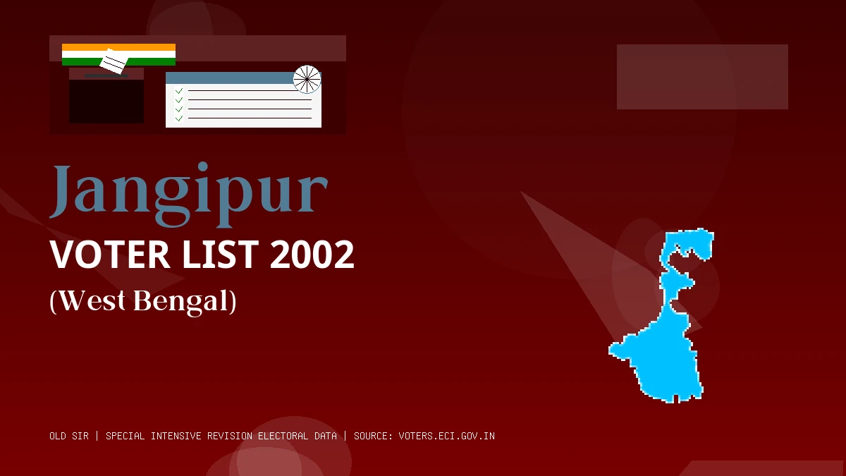 Jangipur Voter List 2002 PDF Download West Bengal