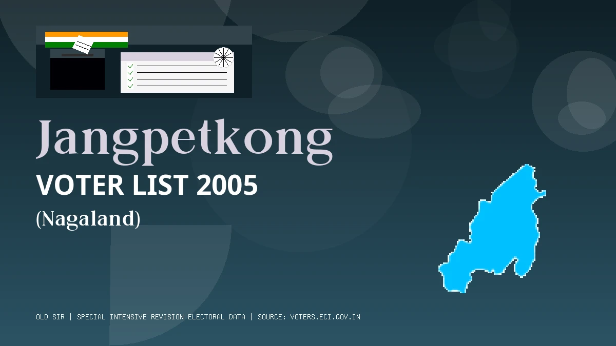 Jangpetkong Voter List 2005 PDF Download Nagaland