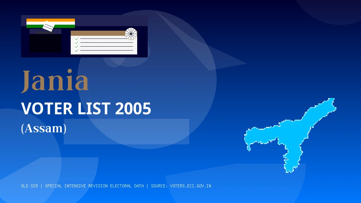 Jania Voter List 2005 PDF Download Assam
