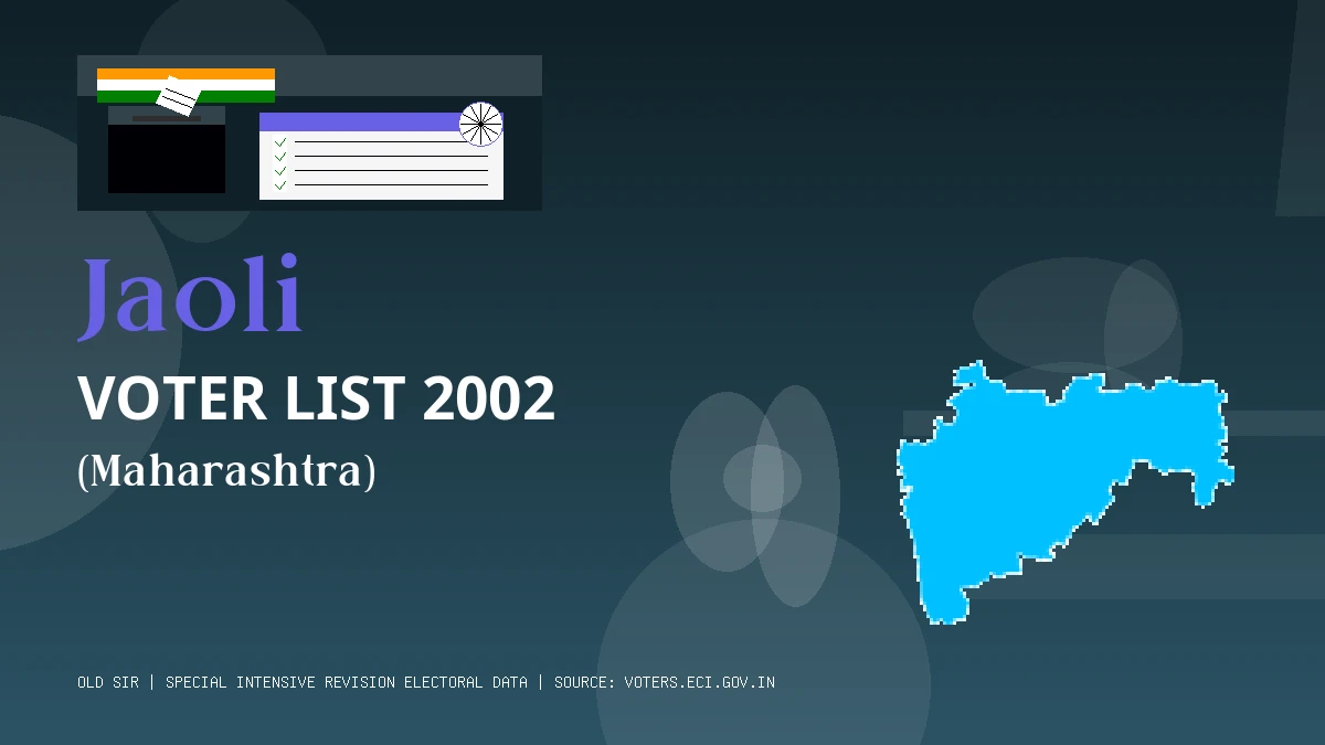 Jaoli Voter List 2002 PDF Download Maharashtra