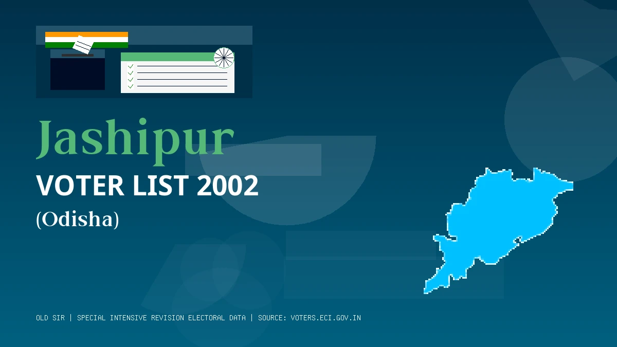 Jashipur Voter List 2002 PDF Download Odisha