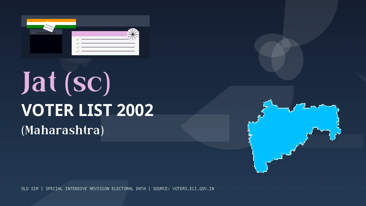 Jat (sc) Voter List 2002 PDF Download Maharashtra