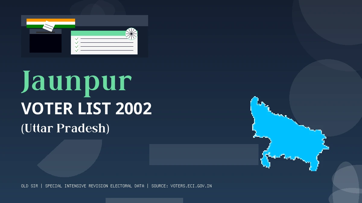 Jaunpur Voter List 2002 PDF Download Uttar Pradesh