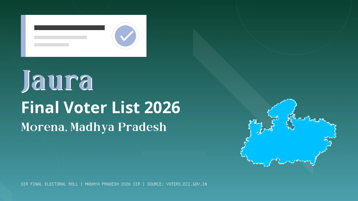 Jaura Final Voter List 2026 Madhya Pradesh