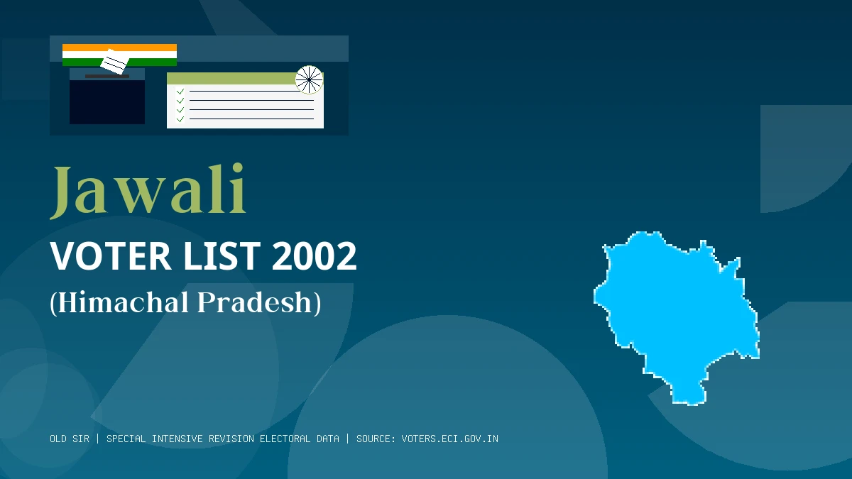 Jawali Voter List 2002 PDF Download Himachal Pradesh
