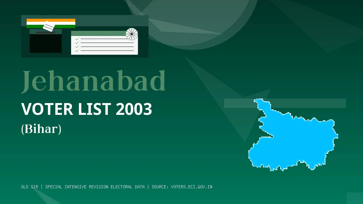 Jehanabad Voter List 2003 PDF Download Bihar