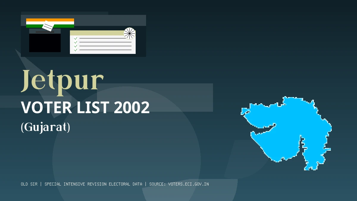 Jetpur Voter List 2002 PDF Download Gujarat