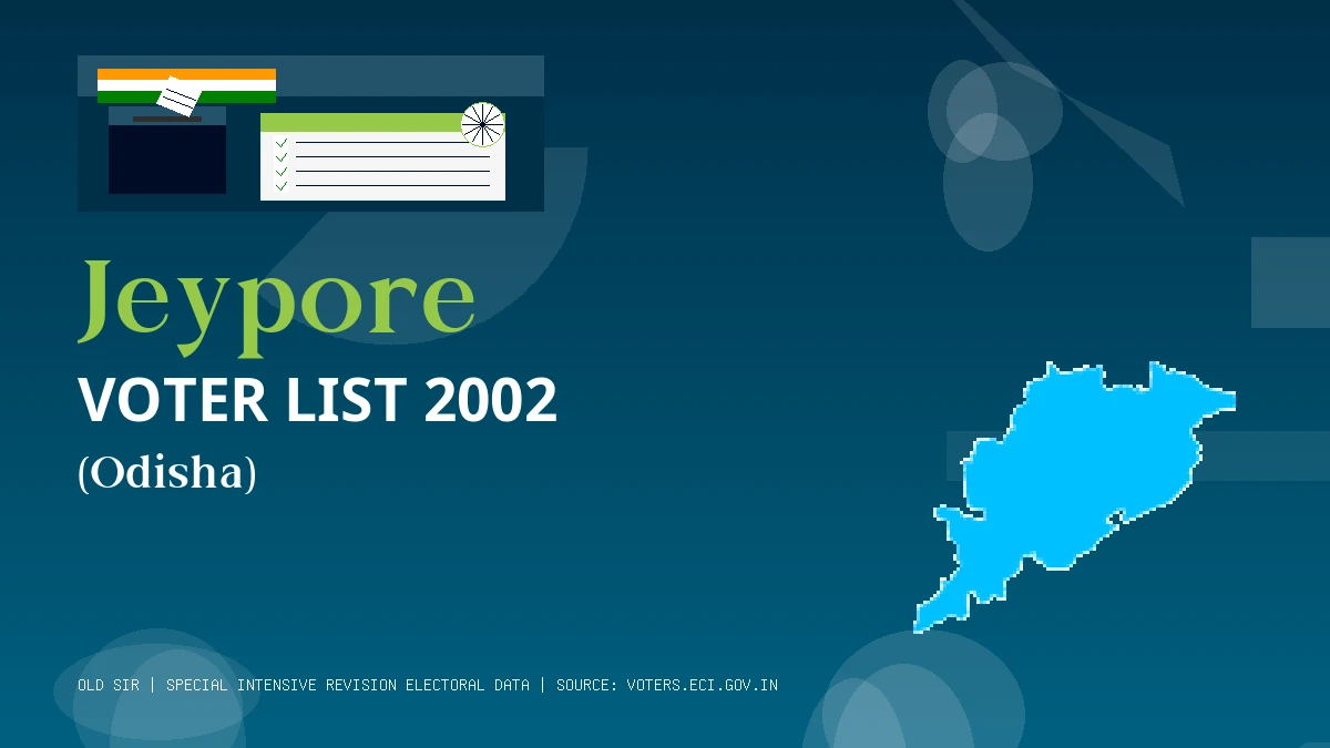 Jeypore Voter List 2002 PDF Download Odisha