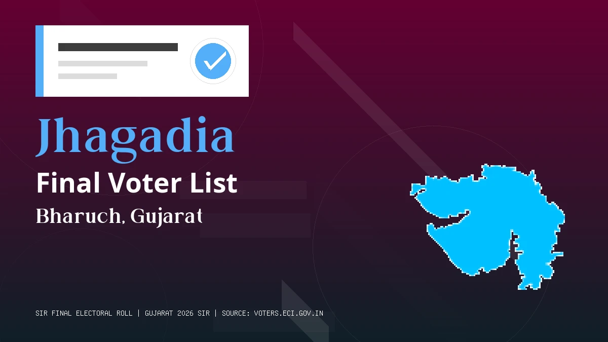 Jhagadia Final Voter List Gujarat