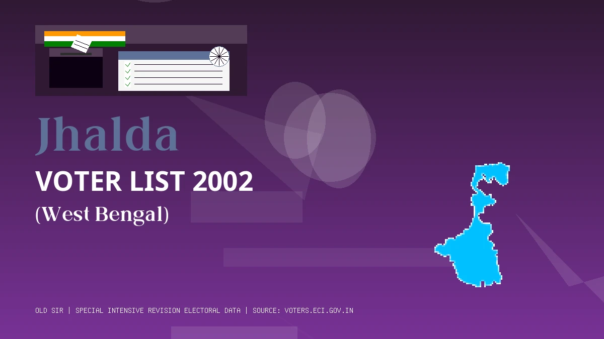 Jhalda Voter List 2002 PDF Download West Bengal