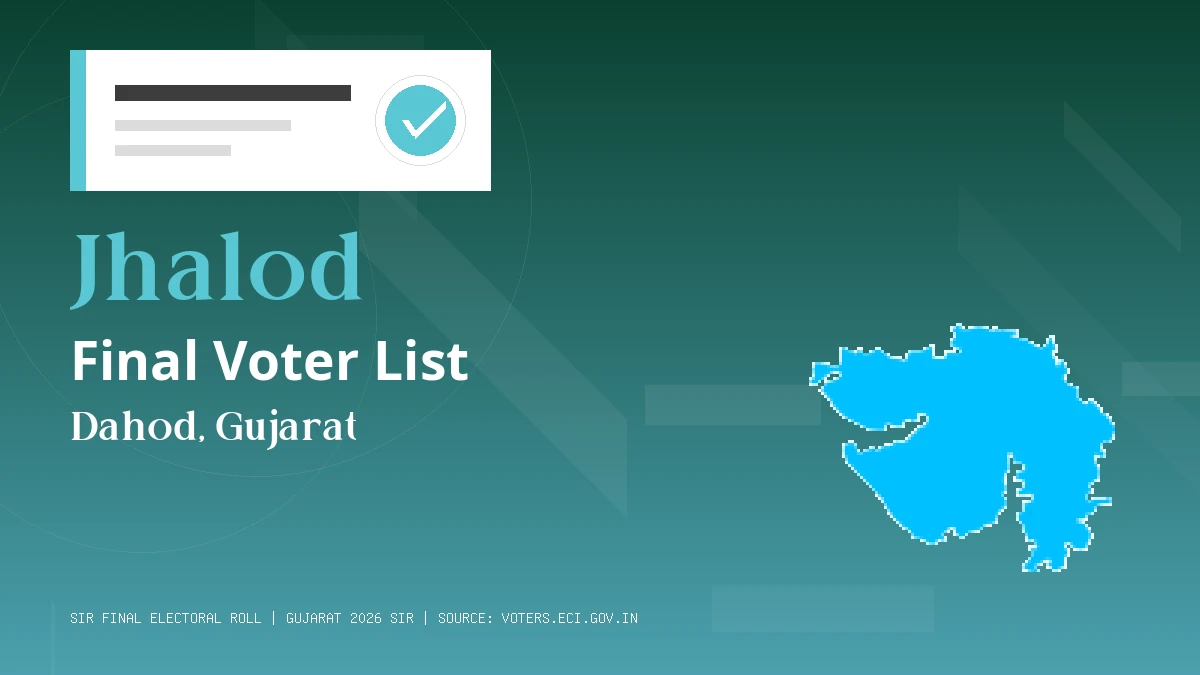Jhalod Final Voter List Gujarat