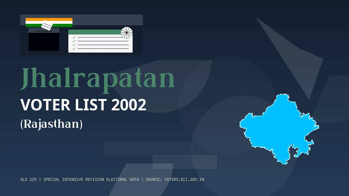 Jhalrapatan Voter List 2002 PDF Download Rajasthan