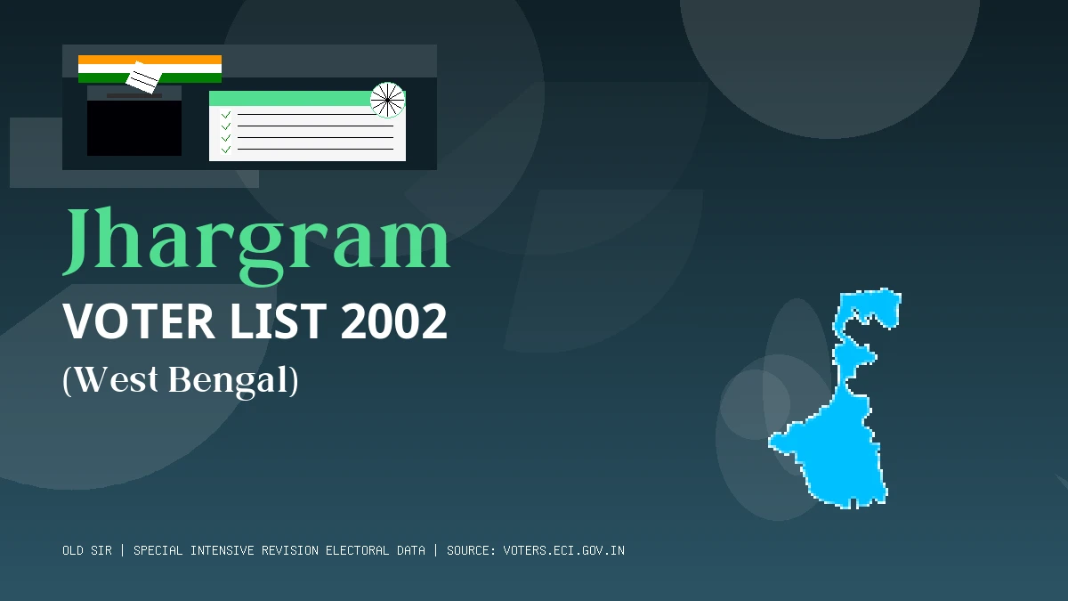Jhargram Voter List 2002 PDF Download West Bengal