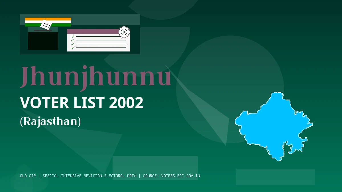 Jhunjhunnu Voter List 2002 PDF Download Rajasthan