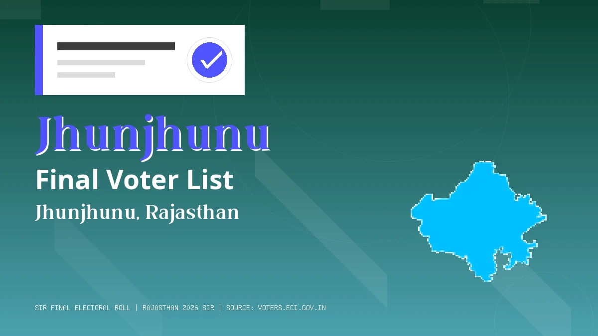 Jhunjhunu Final Voter List Rajasthan