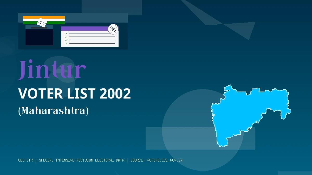 Jintur Voter List 2002 PDF Download Maharashtra