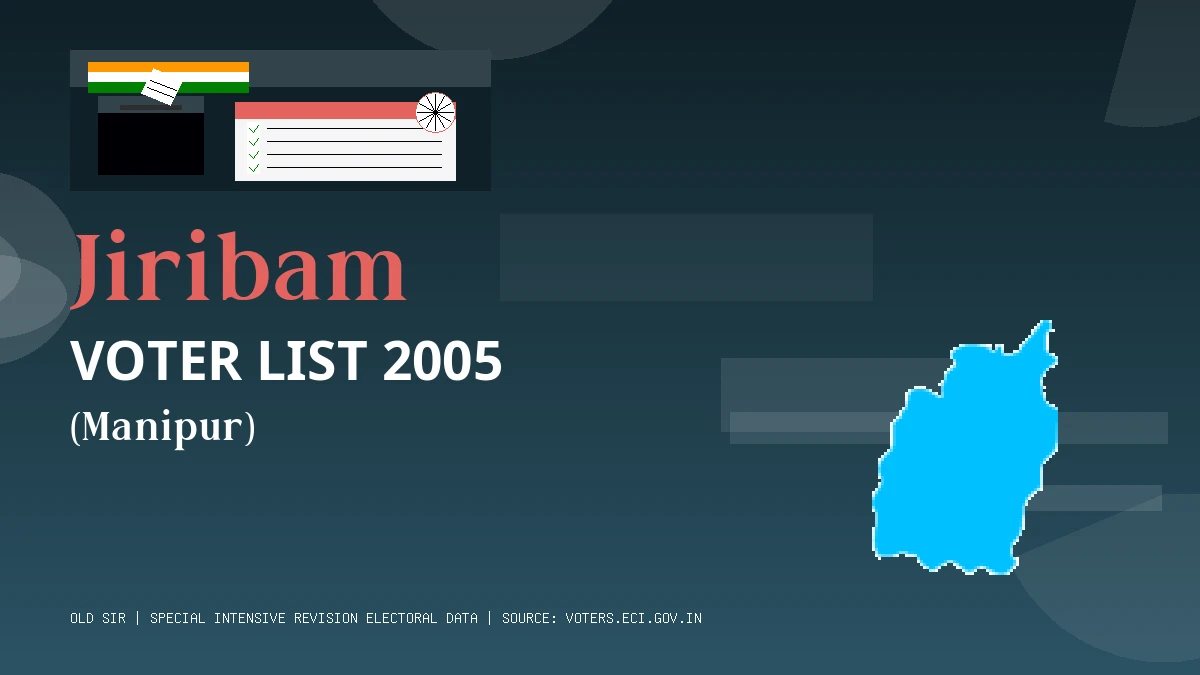 Jiribam Voter List 2005 PDF Download Manipur