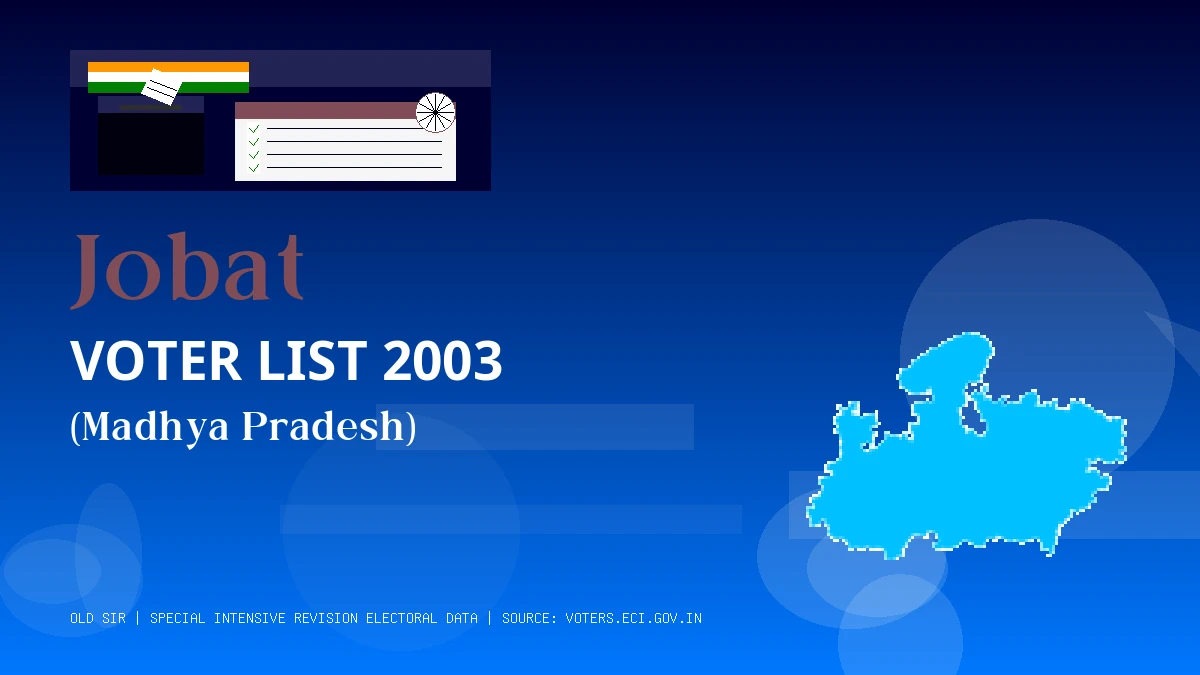 Jobat Voter List 2003 PDF Download Madhya Pradesh