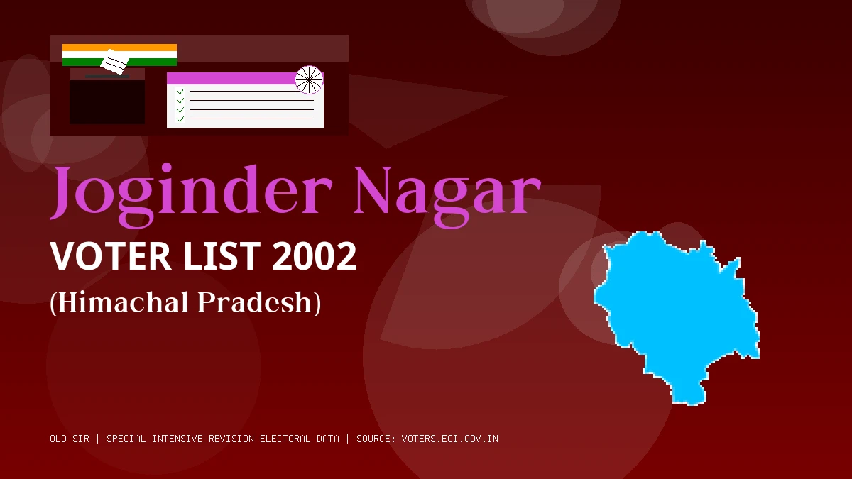 Joginder Nagar Voter List 2002 PDF Download Himachal Pradesh
