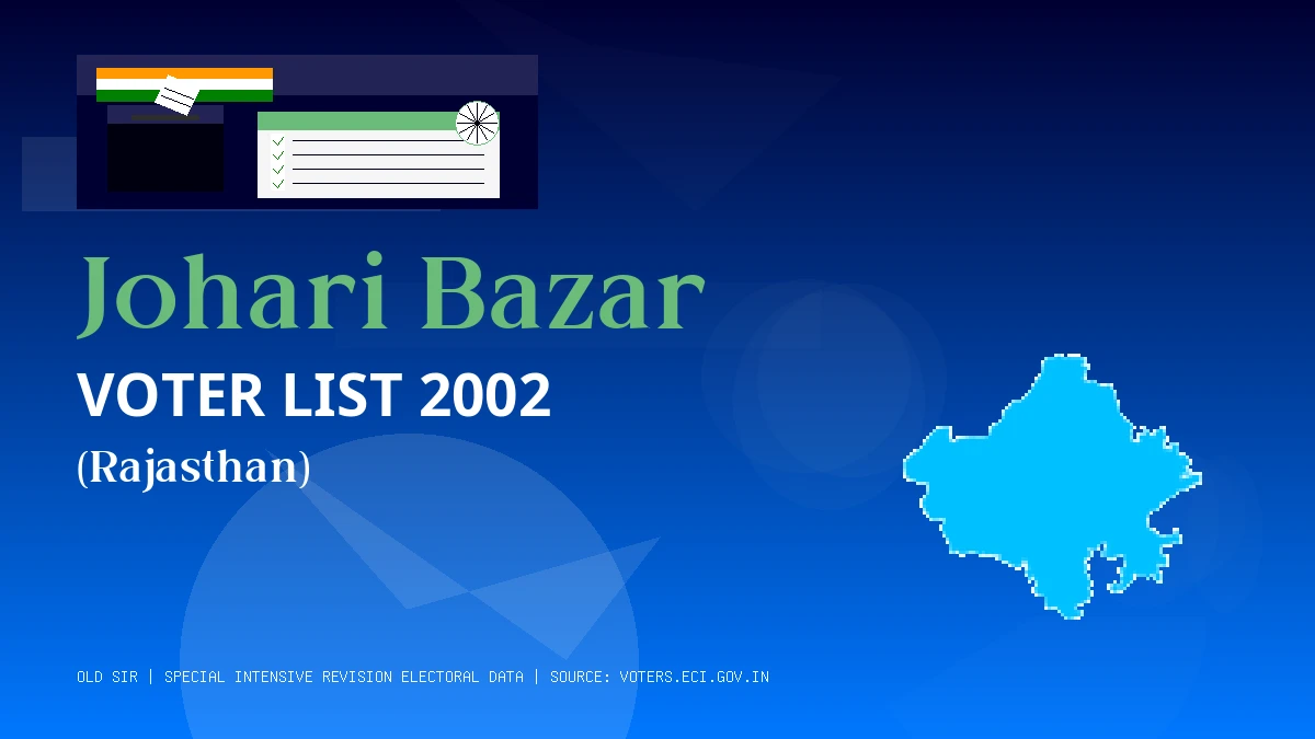Johari Bazar Voter List 2002 PDF Download Rajasthan