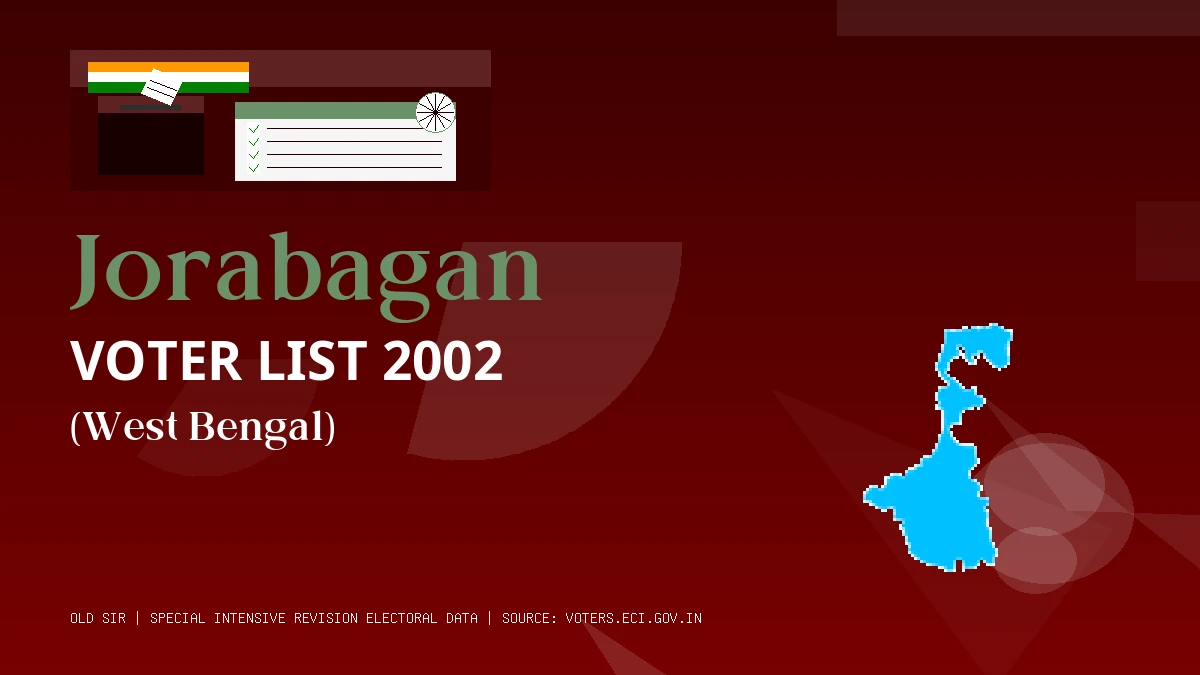 Jorabagan Voter List 2002 PDF Download West Bengal