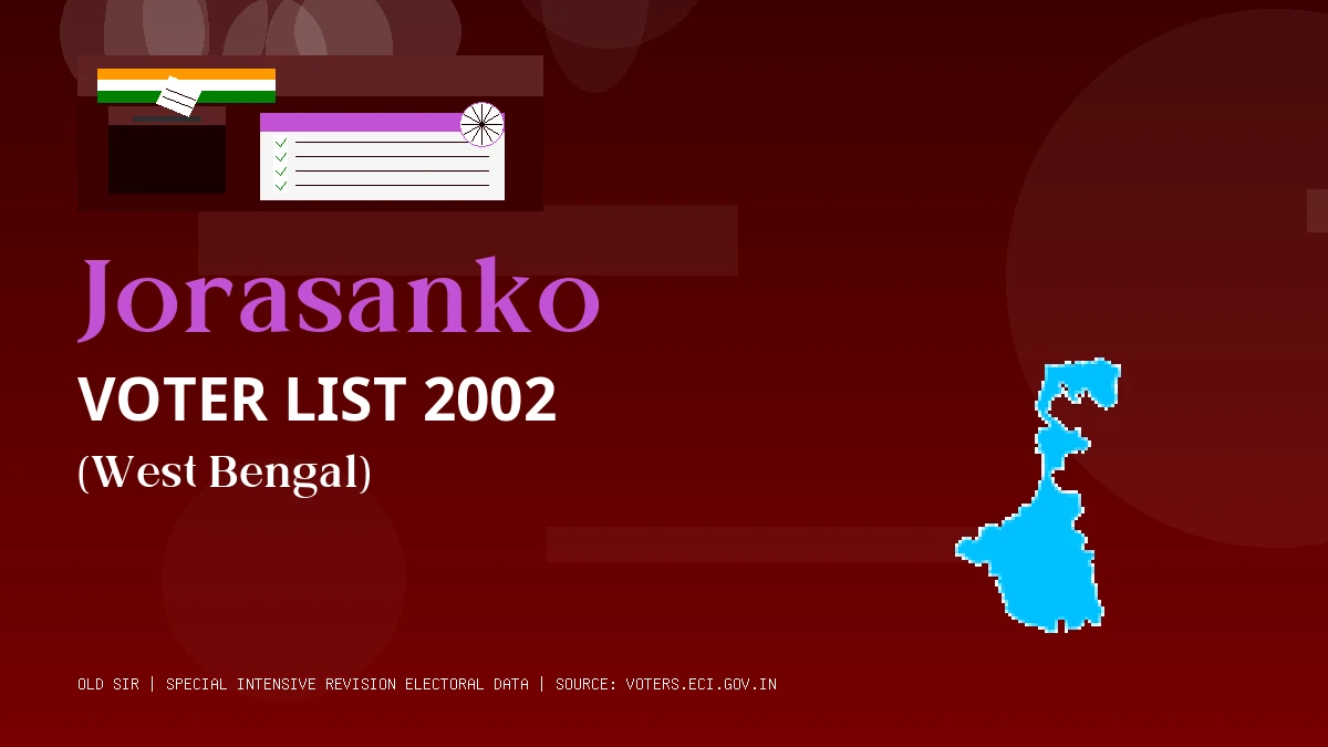 Jorasanko Voter List 2002 PDF Download West Bengal