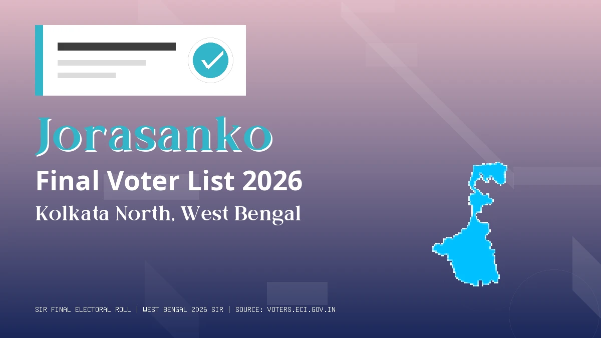Jorasanko Final Voter List 2026 West Bengal