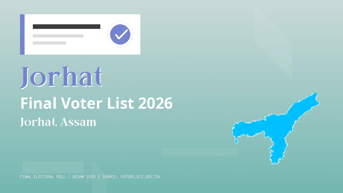 Jorhat Final Voter List 2026 Assam