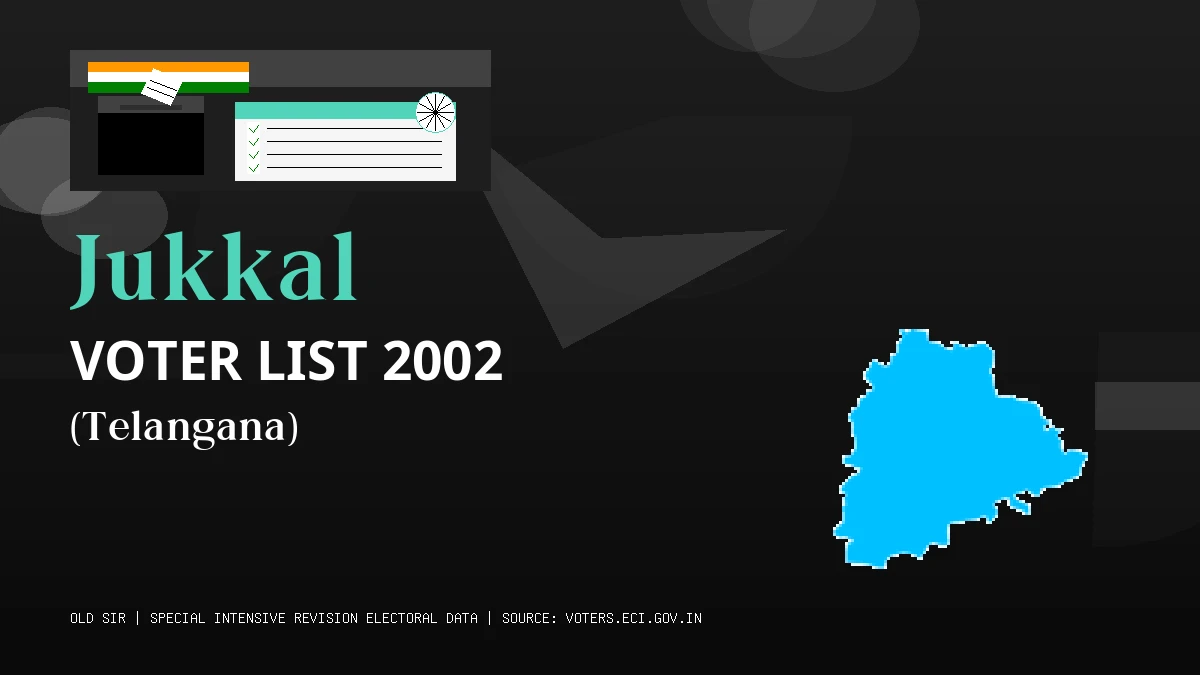 Jukkal Voter List 2002 PDF Download Telangana