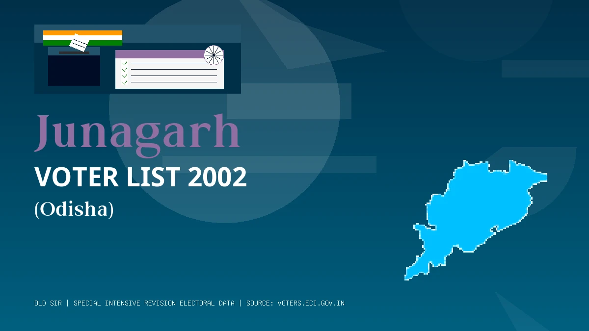 Junagarh Voter List 2002 PDF Download Odisha