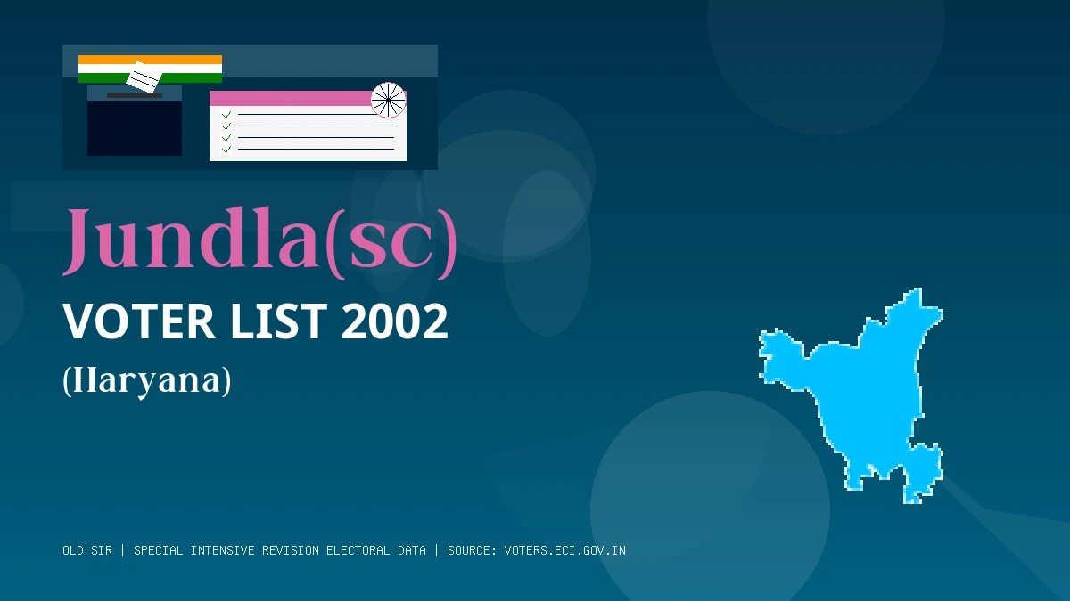 Jundla(sc) Voter List 2002 PDF Download Haryana