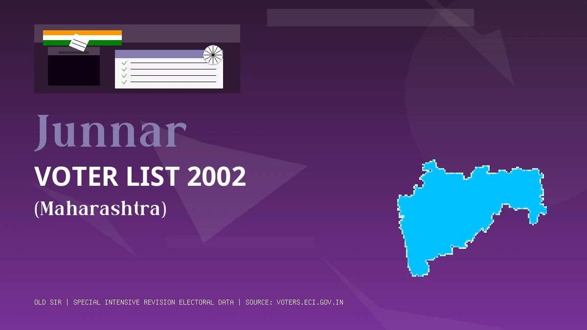 Junnar Voter List 2002 PDF Download Maharashtra