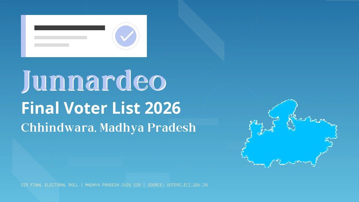 Junnardeo Final Voter List 2026 Madhya Pradesh