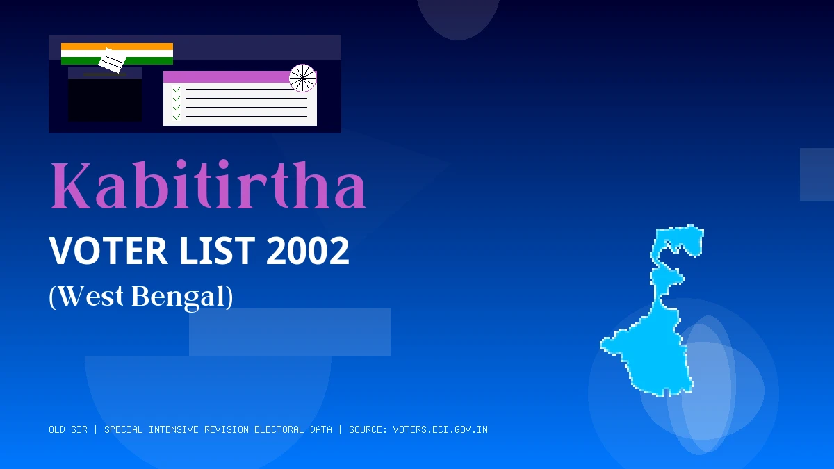 Kabitirtha Voter List 2002 PDF Download West Bengal