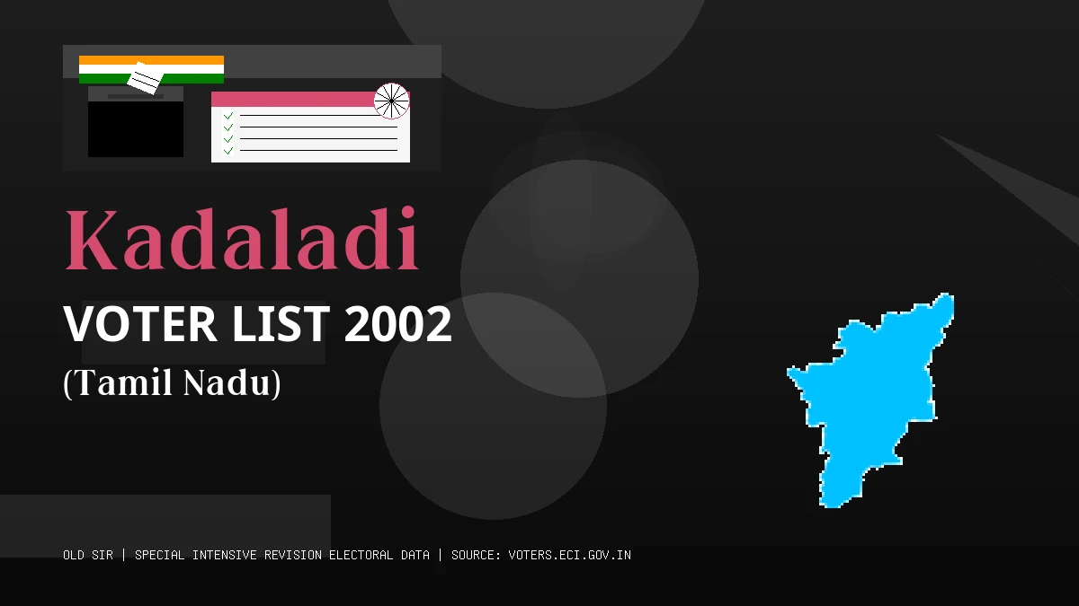 Kadaladi Voter List 2002 PDF Download Tamil Nadu
