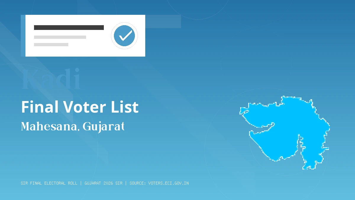 Kadi Final Voter List Gujarat