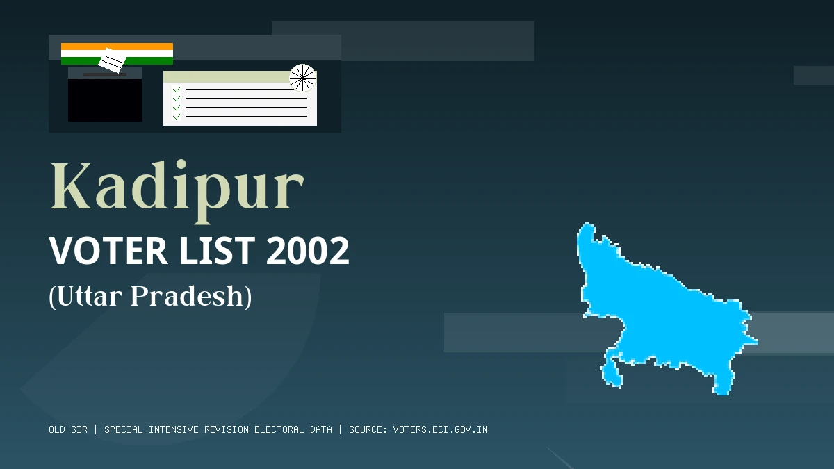 Kadipur Voter List 2002 PDF Download Uttar Pradesh