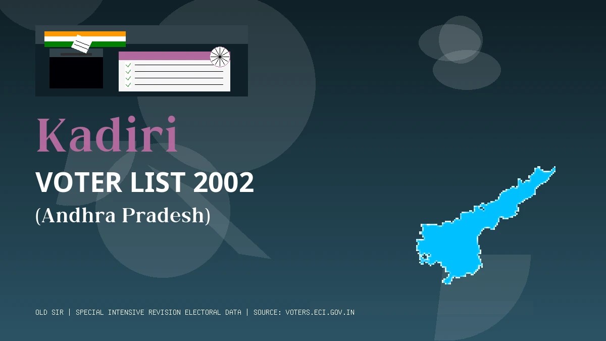 Kadiri Voter List 2002 PDF Download Andhra Pradesh
