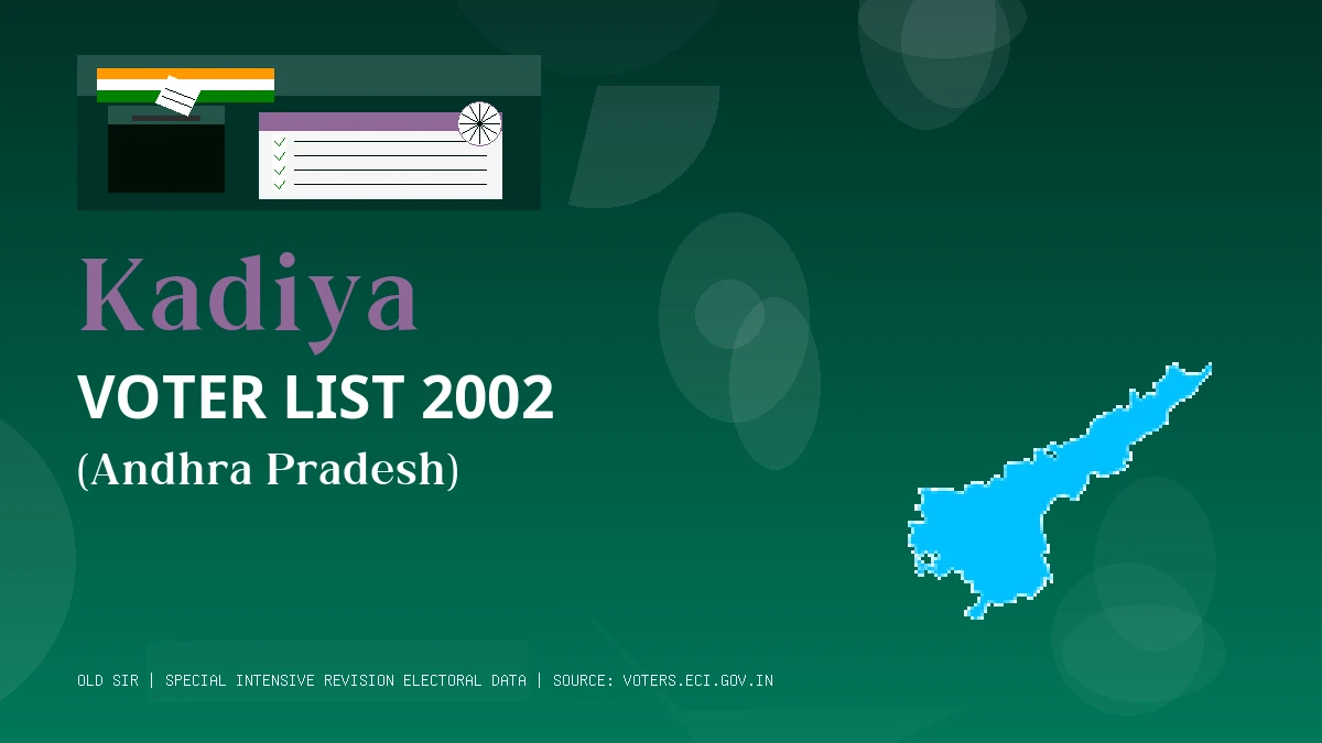 Kadiya Voter List 2002 PDF Download Andhra Pradesh
