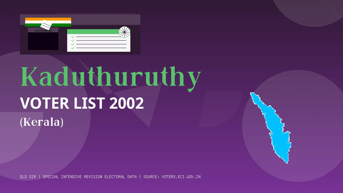 Kaduthuruthy Voter List 2002 PDF Download Kerala
