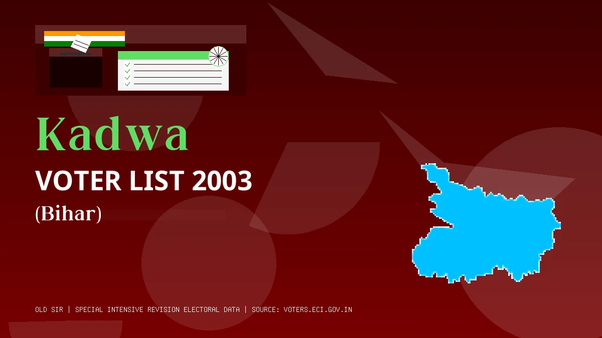 Kadwa Voter List 2003 PDF Download Bihar