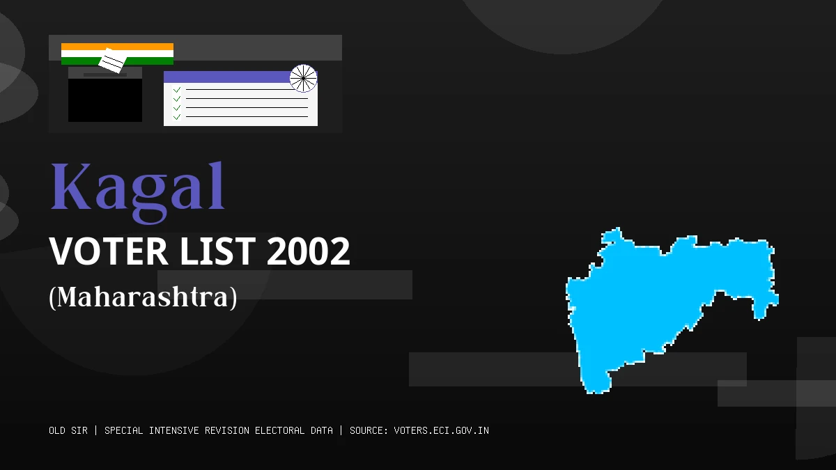 Kagal Voter List 2002 PDF Download Maharashtra