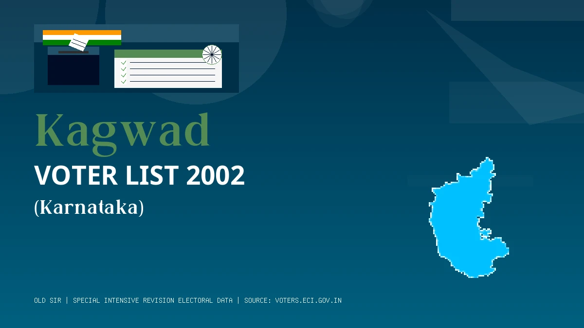 Kagwad Voter List 2002 PDF Download Karnataka