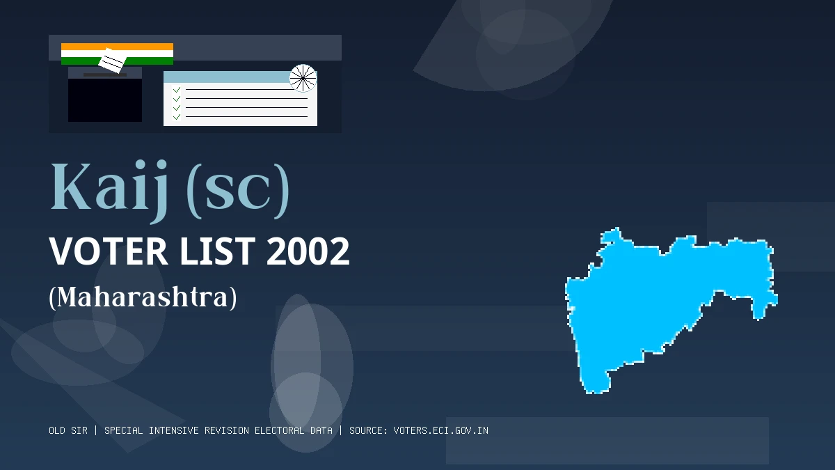 Kaij (sc) Voter List 2002 PDF Download Maharashtra