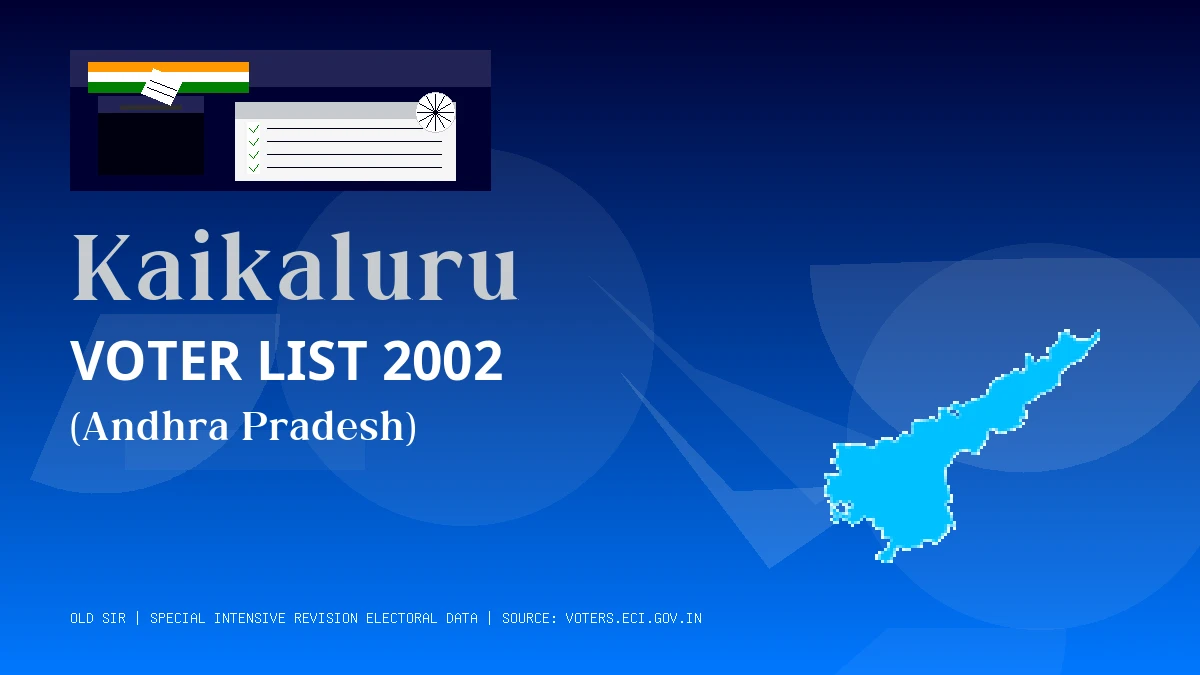 Kaikaluru Voter List 2002 PDF Download Andhra Pradesh