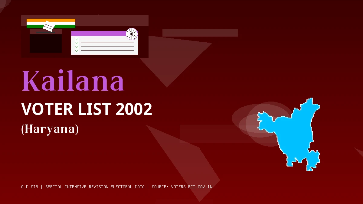 Kailana Voter List 2002 PDF Download Haryana