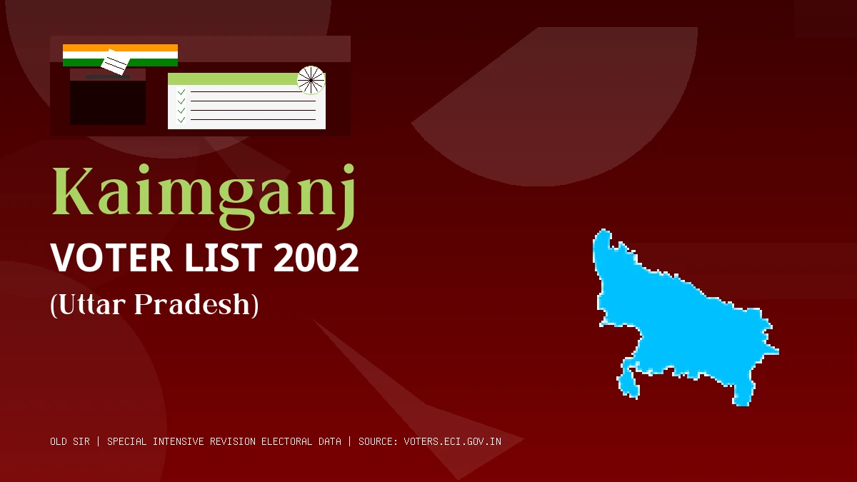 Kaimganj Voter List 2002 PDF Download Uttar Pradesh