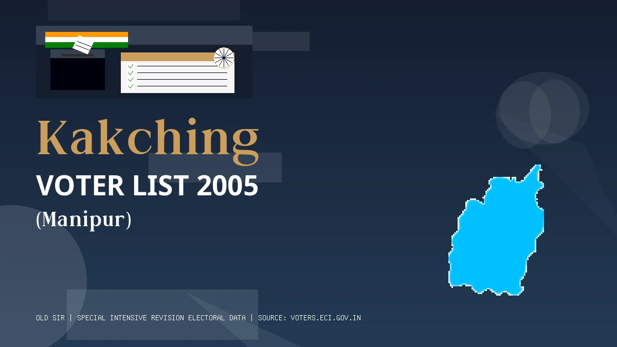 Kakching Voter List 2005 PDF Download Manipur