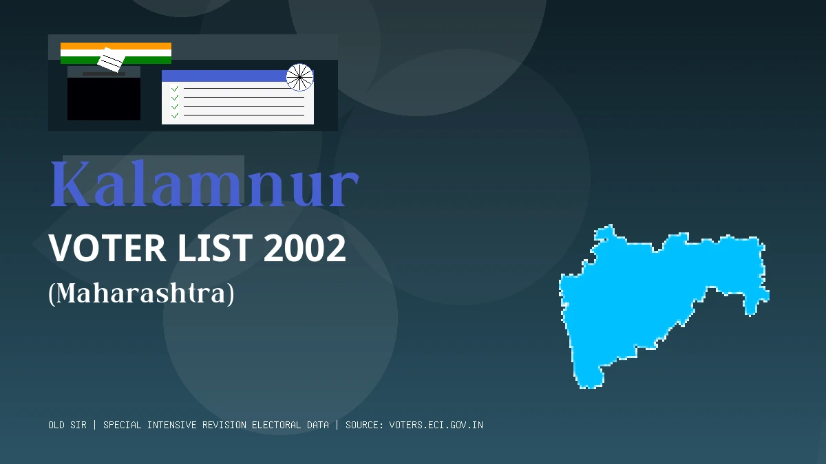 Kalamnur Voter List 2002 PDF Download Maharashtra