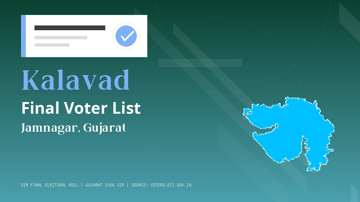 Kalavad Final Voter List Gujarat
